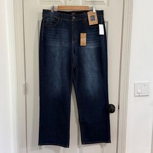 Curve Appeal Jeans Women 16/33 High Rise Straight Dark Wash Comfort Waist